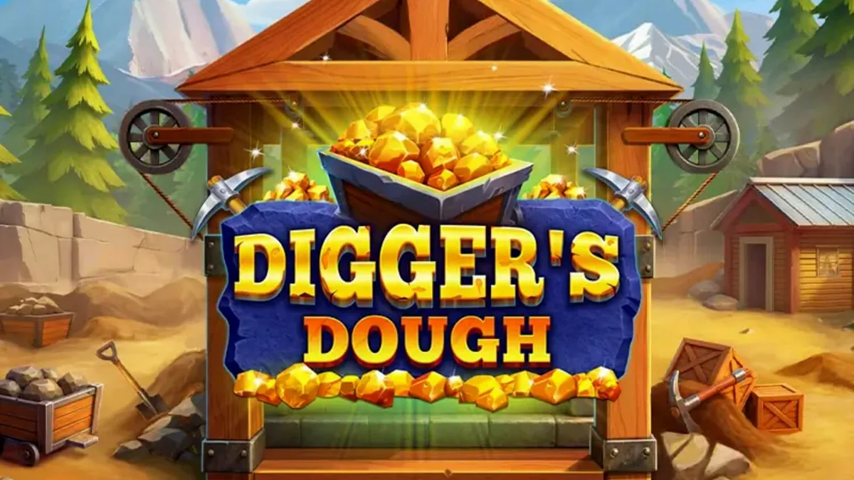 Penambang ceria dan keledai dalam slot Digger’s Dough