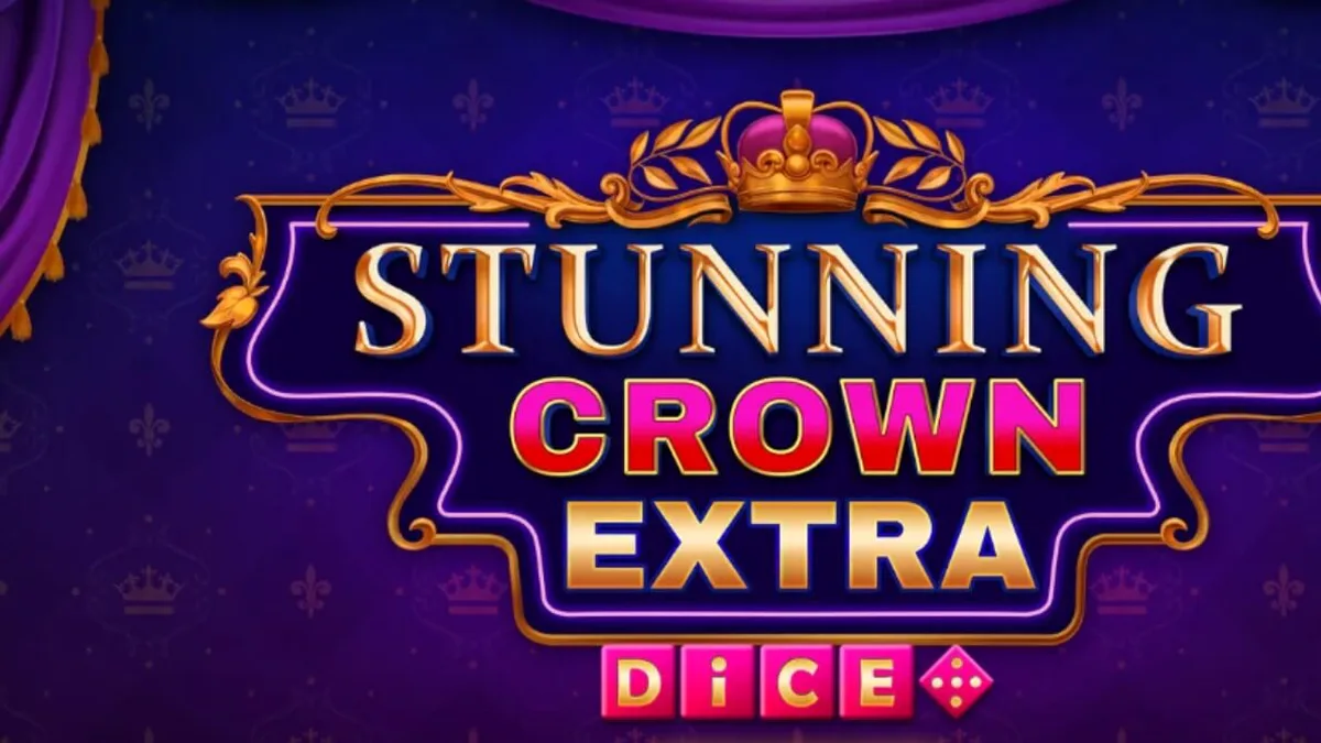 Tampilan visual slot Stunning Crown Extra Dice dengan tema kerajaan dan permata